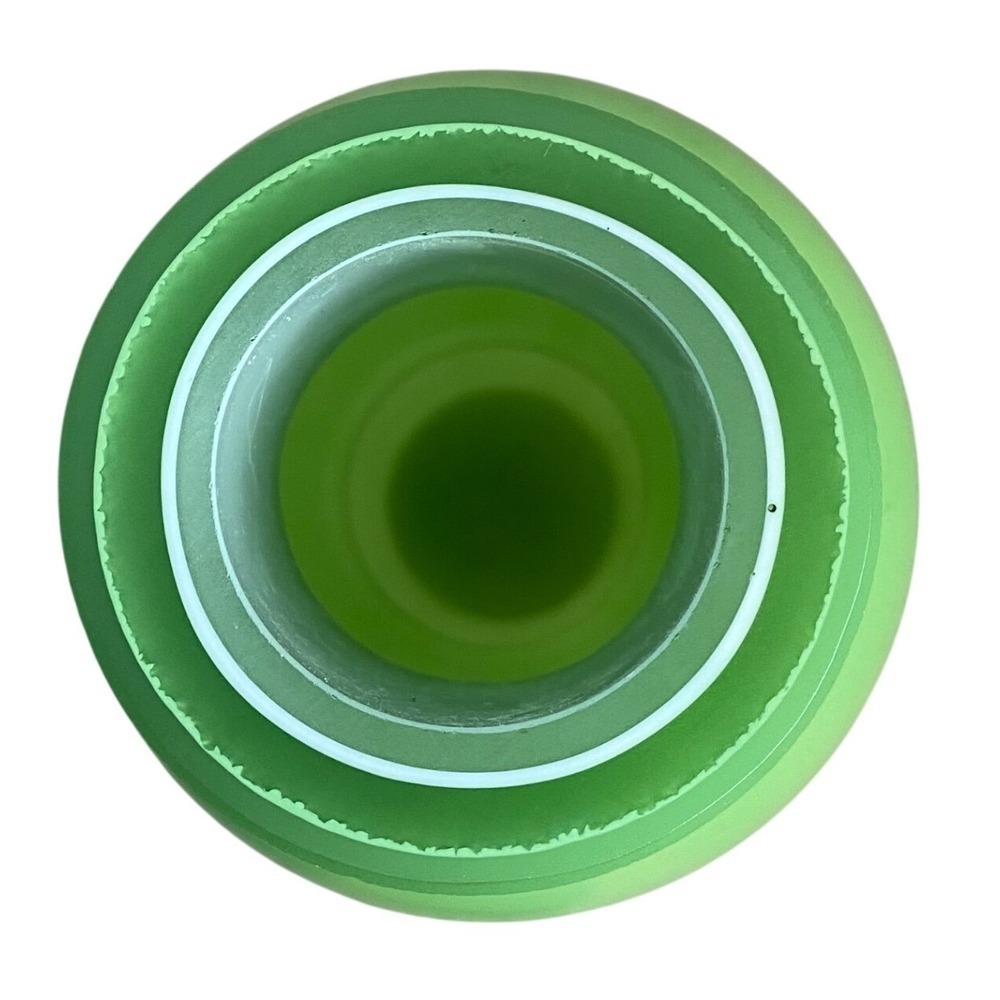 Global Views MCM Lime Green‎ Encased Art Glass Bubble Vase Gourd Blown Glass 18" - Picture 4 of 8